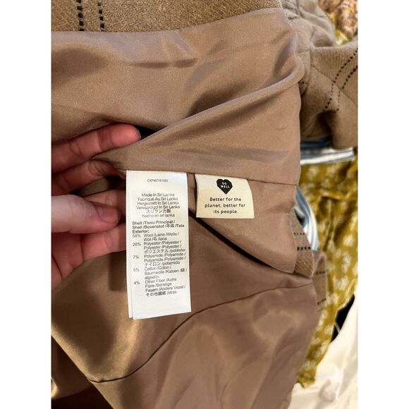 Madewell Larsen Blazer in Windowpane Camel - Picture 8 of 8